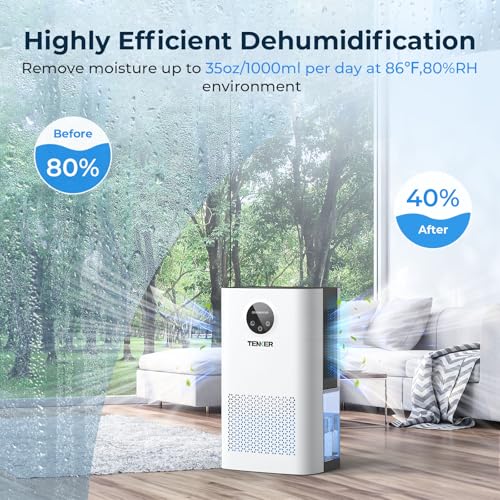 77 OZ Dehumidifier with Sleep Mode Auto Shut Off White G26605