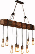 Rustic Industrial 10 Light 46in Chandelier L54553