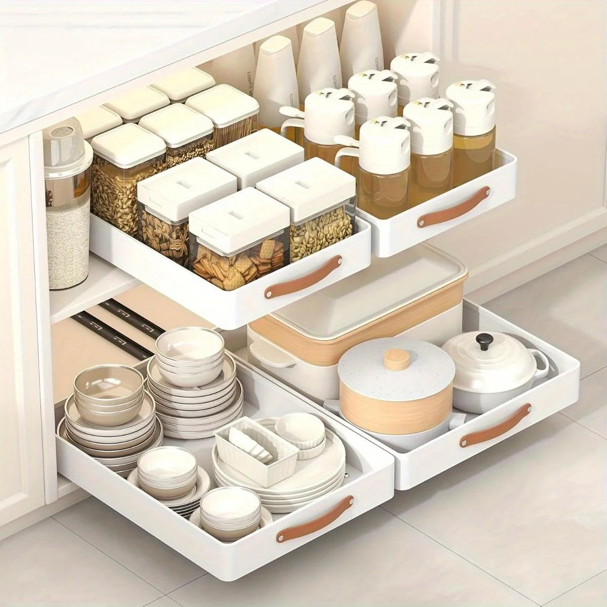 Heavy Duty Pull Out Cabinet Organizer Drawer Storage Shelf M280