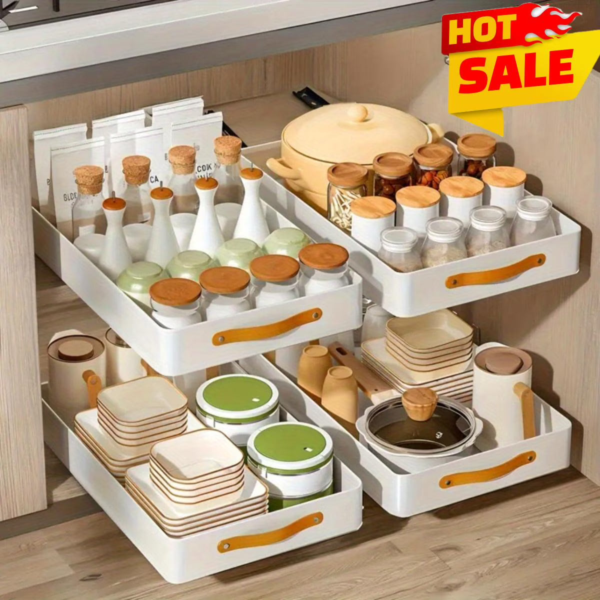 Heavy Duty Pull Out Cabinet Organizer Drawer Storage Shelf M280