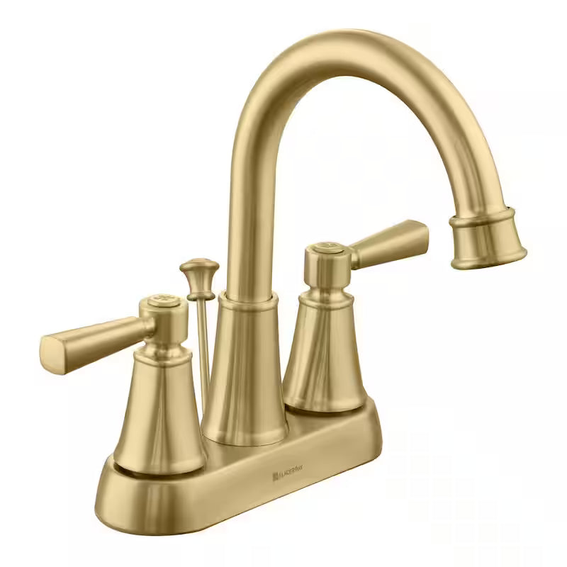 2-Handle High-Arc Bathroom Faucet in Matte Gold V8244