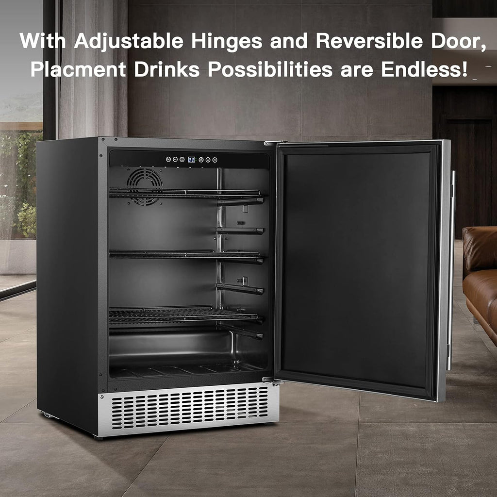 Stainless Steel Beverage Refrigerator 180 Cans F897708