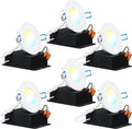6 Pack 6 Inch Ultra Thin LED Recessed Ceiling Lights, 2700K Soft White, Dimmable 14W, 850 LM, Canless L418