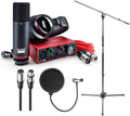 USB Audio Interface Bundle with Boom Stand, XLR Cable and Pop Filter (4 Items) A733520