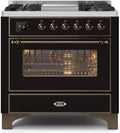 Glossy Black Dual Fuel Natural Gas Range F890