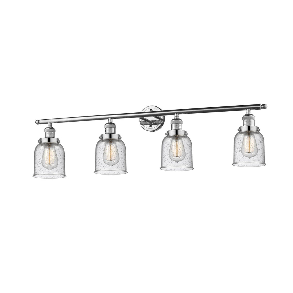 4 Light Small Bell 42 inch Adjustable Bathroom Fixture in Polished Nickel F7912