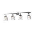 4 Light Small Bell 42 inch Adjustable Bathroom Fixture in Polished Nickel F7912
