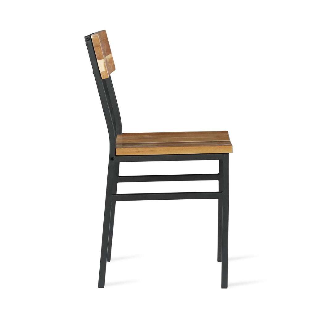 Natural Gray Wood and Metal Dining Chair (2-Pack) X220