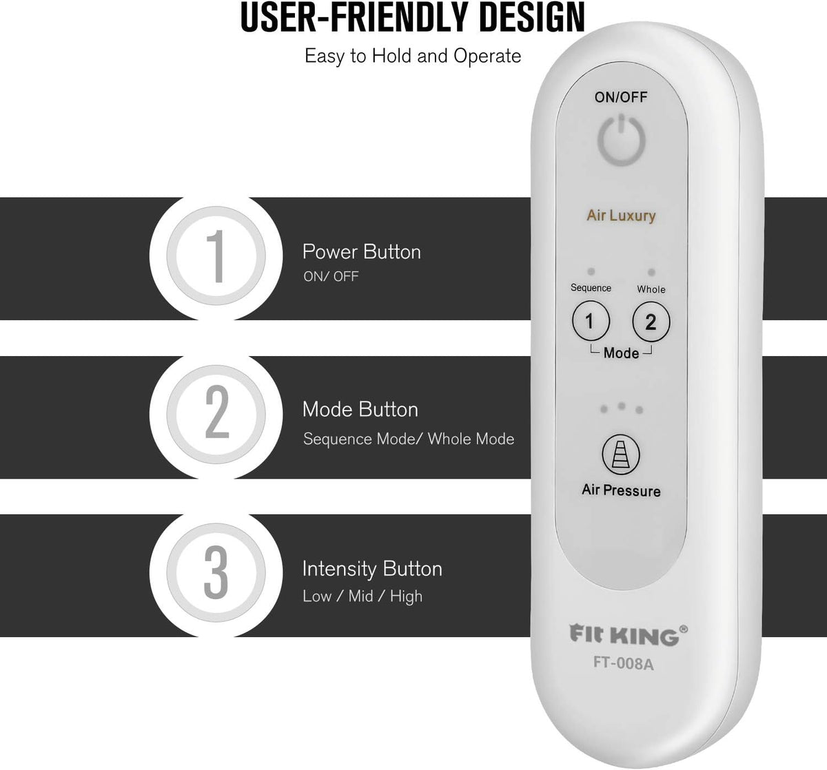 Air Compression Calf Massager with 2 Modes 3 Intensities M7038