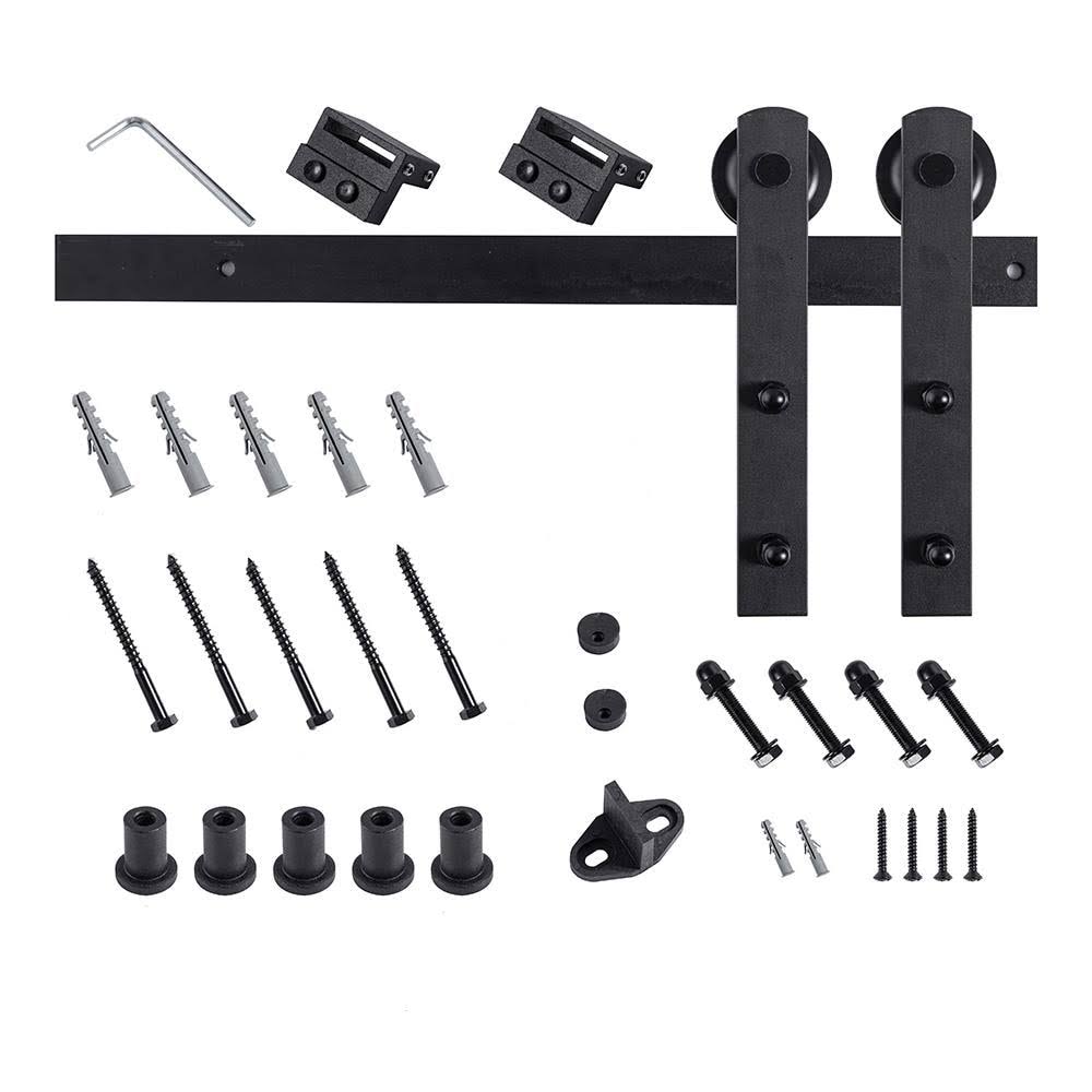 Matte Black Interior Soft Close Barn Door Kit A482049