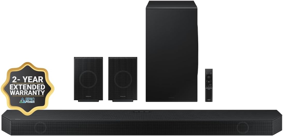 11.1.4ch Soundbar with Wireless Dolby Atmos Audio, Rear Speaker Included Q351