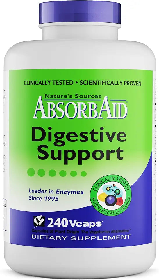 Digestive Support Enzyme Supplement, 240 Veggie Capsules V2662