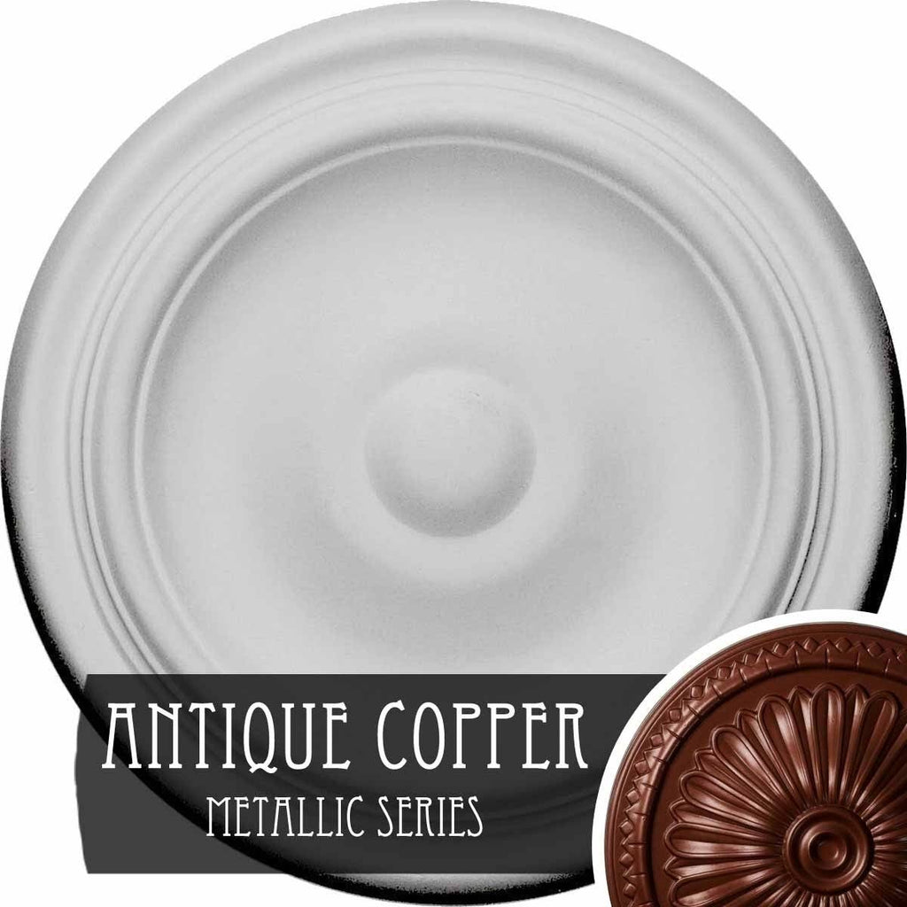 9 5/8x22OD x 1 1/8x22P Ceiling Medallion Hand-Painted Athenian Green Crackle L95882