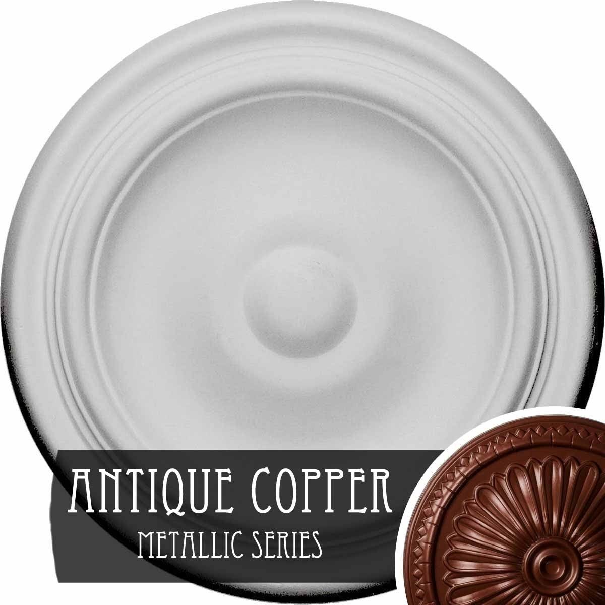 9 5/8x22OD x 1 1/8x22P Ceiling Medallion Hand-Painted Athenian Green Crackle L95882