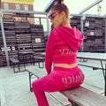 Velour Velvet Hoodie Jogging Set N772