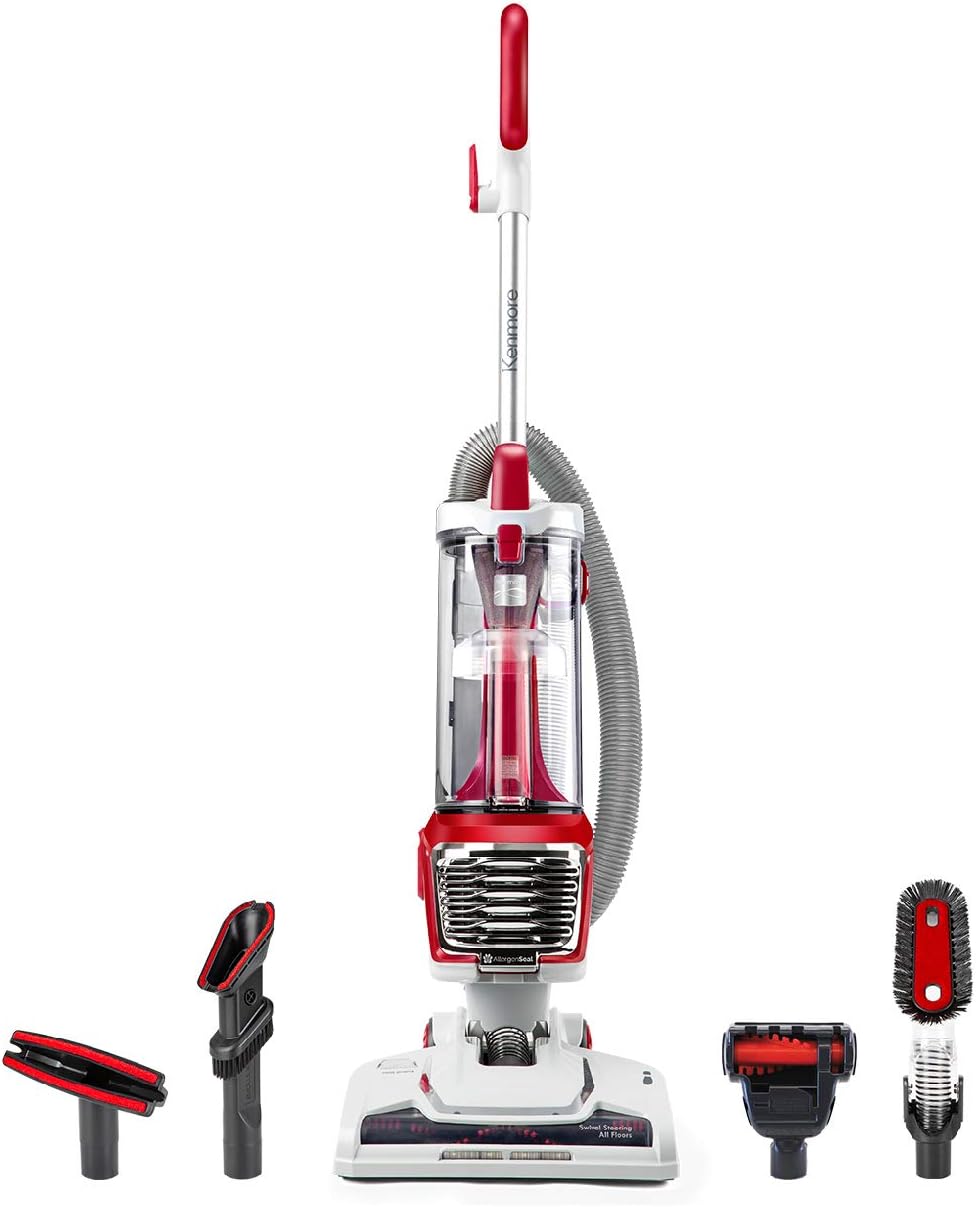Bagless Upright Vacuum with HEPA Filter, 4 Cleaning Tools U31232