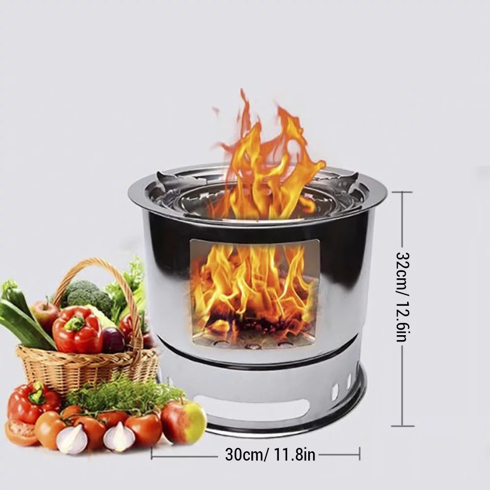 4 In 1 Camping Stove Portable Multi-functional Wood Stove A762453