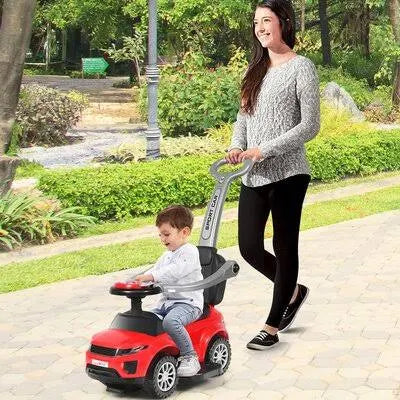 3 in 1 Ride on Push Car Black/Red S398