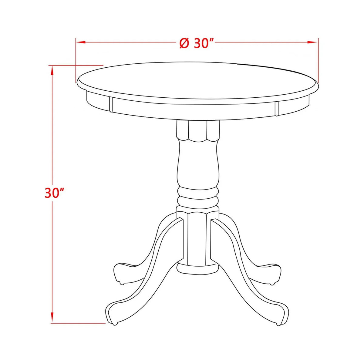 Oak 3-piece Wood Dining Room Set T421252