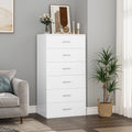White 6 Drawer Wood Dresser Q9517