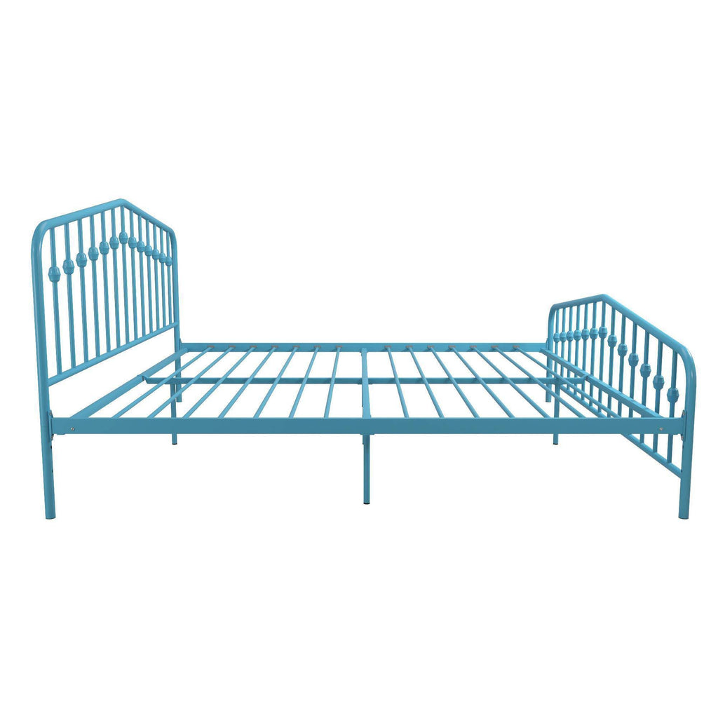 King Sea Blue Metal Bed E4951