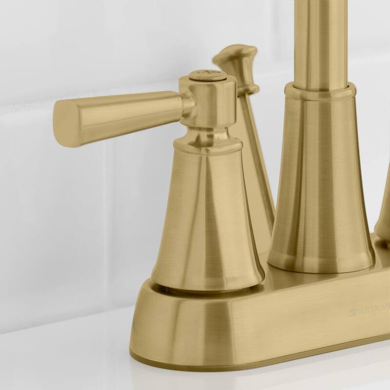 2-Handle High-Arc Bathroom Faucet in Matte Gold V8244