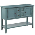 Dark Blue 4 Drawer Acacia Wood Buffet Table G300964