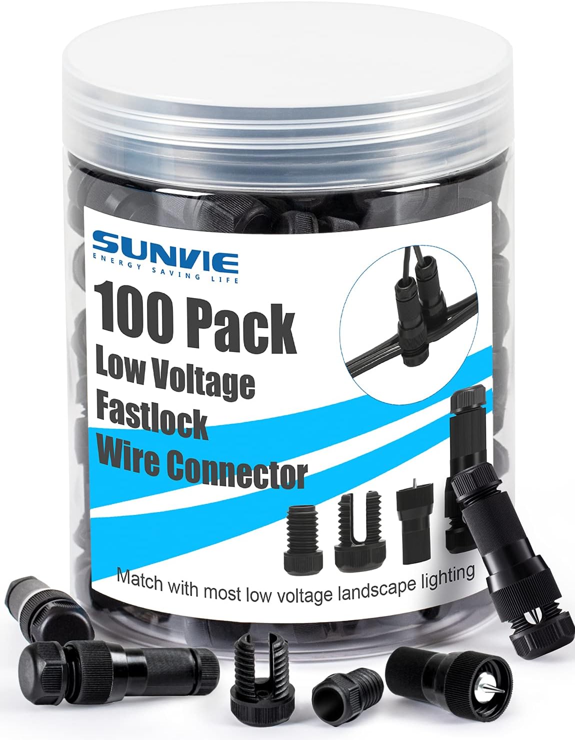 100 Pack 12-16 Gauge Low Voltage Landscape Lighting Wire Connectors D192