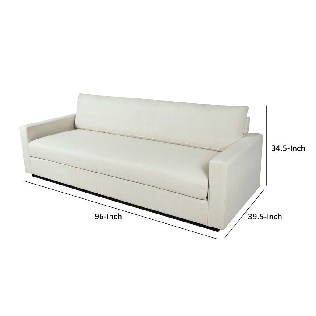 White Fabric Upholstery Sofa J45762