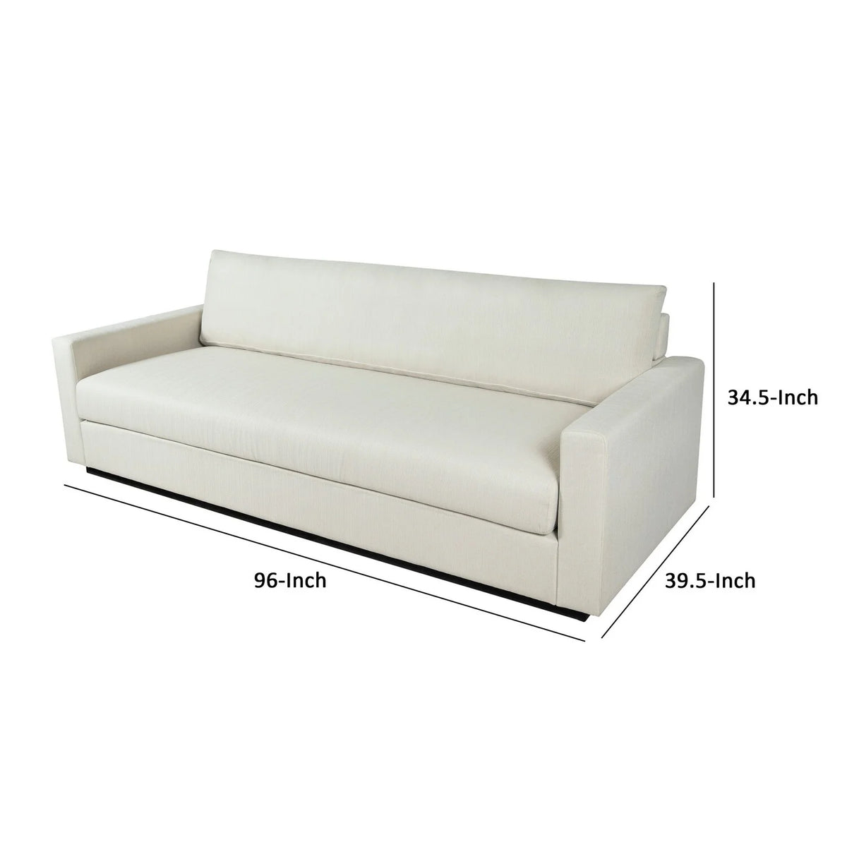 White Fabric Upholstery Sofa J45762