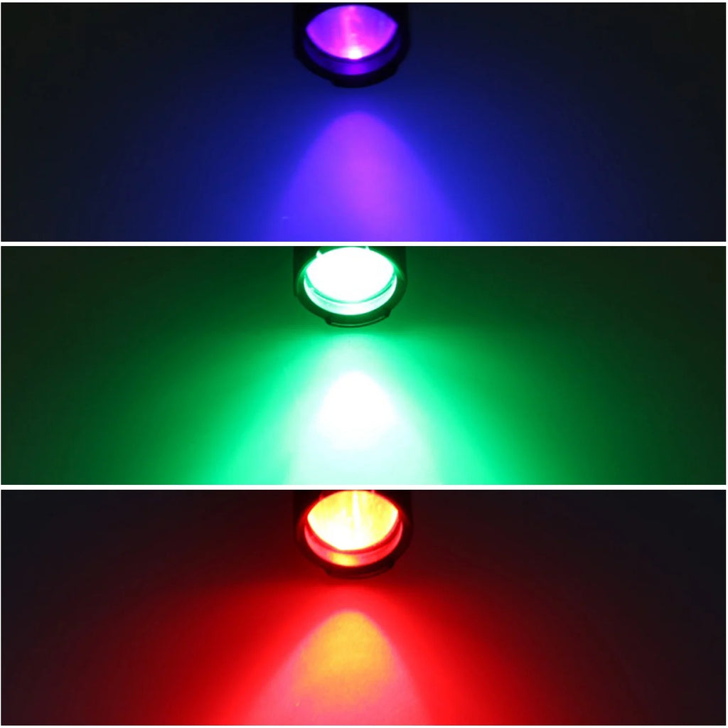 Zoomable Green Red UV Flashlight Black Light Tactical Torch E4013