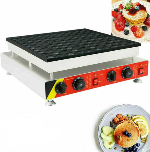 110V Commercial Muffin Machine, 100 Hole Nonstick Stainless Steel Pancake Maker M4518