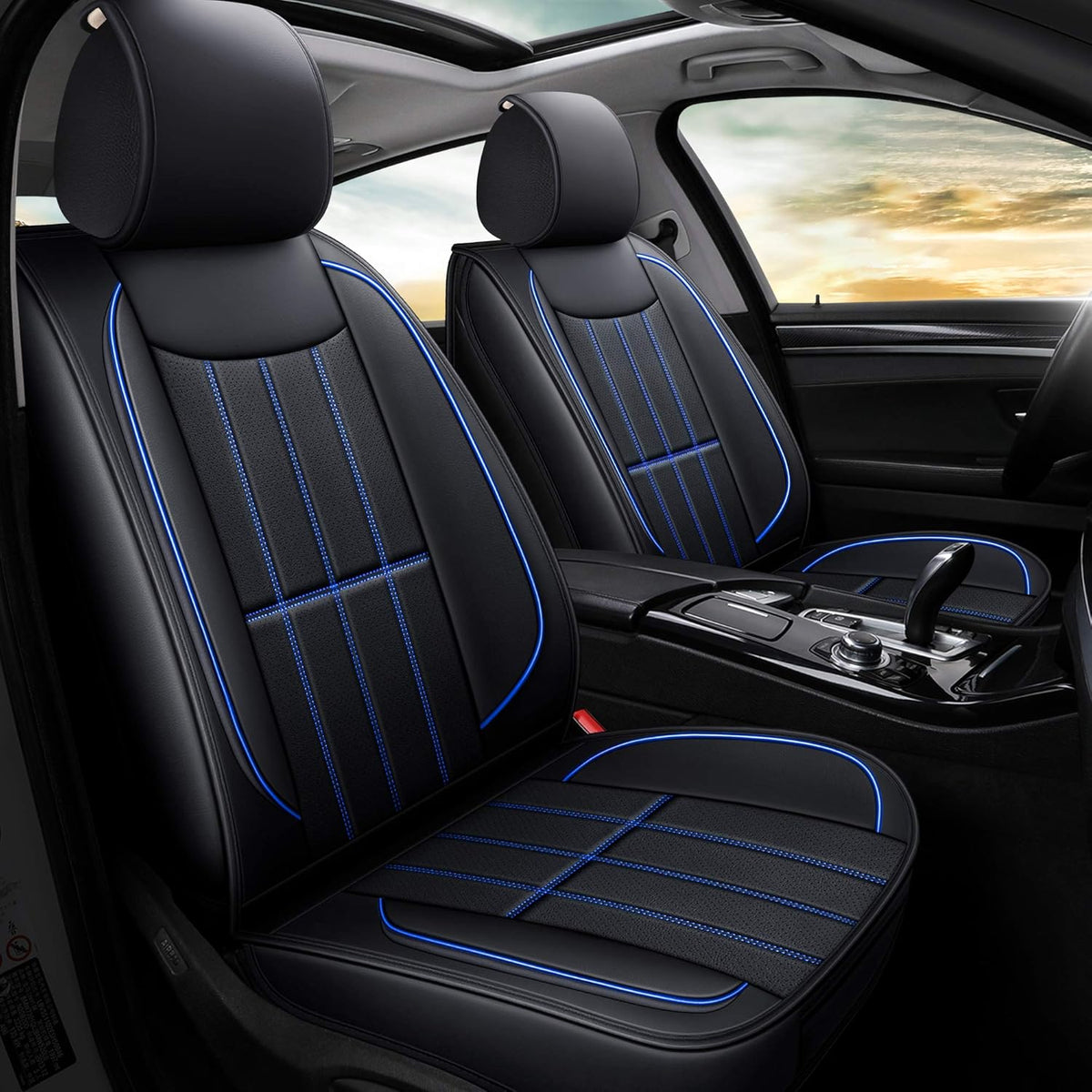 Leather Car Seat Covers Front Pair H123414