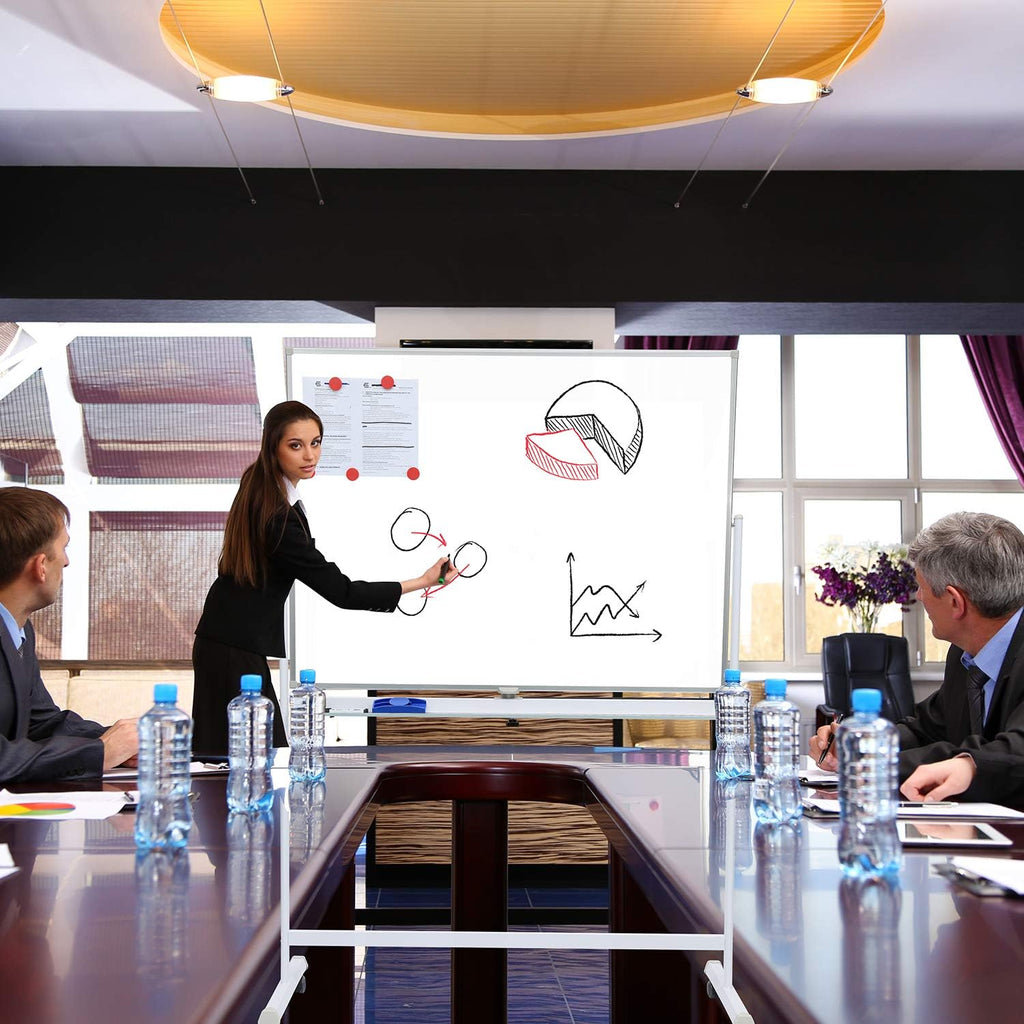 48x36 Double Sided Magnetic Whiteboard with Stand I62302