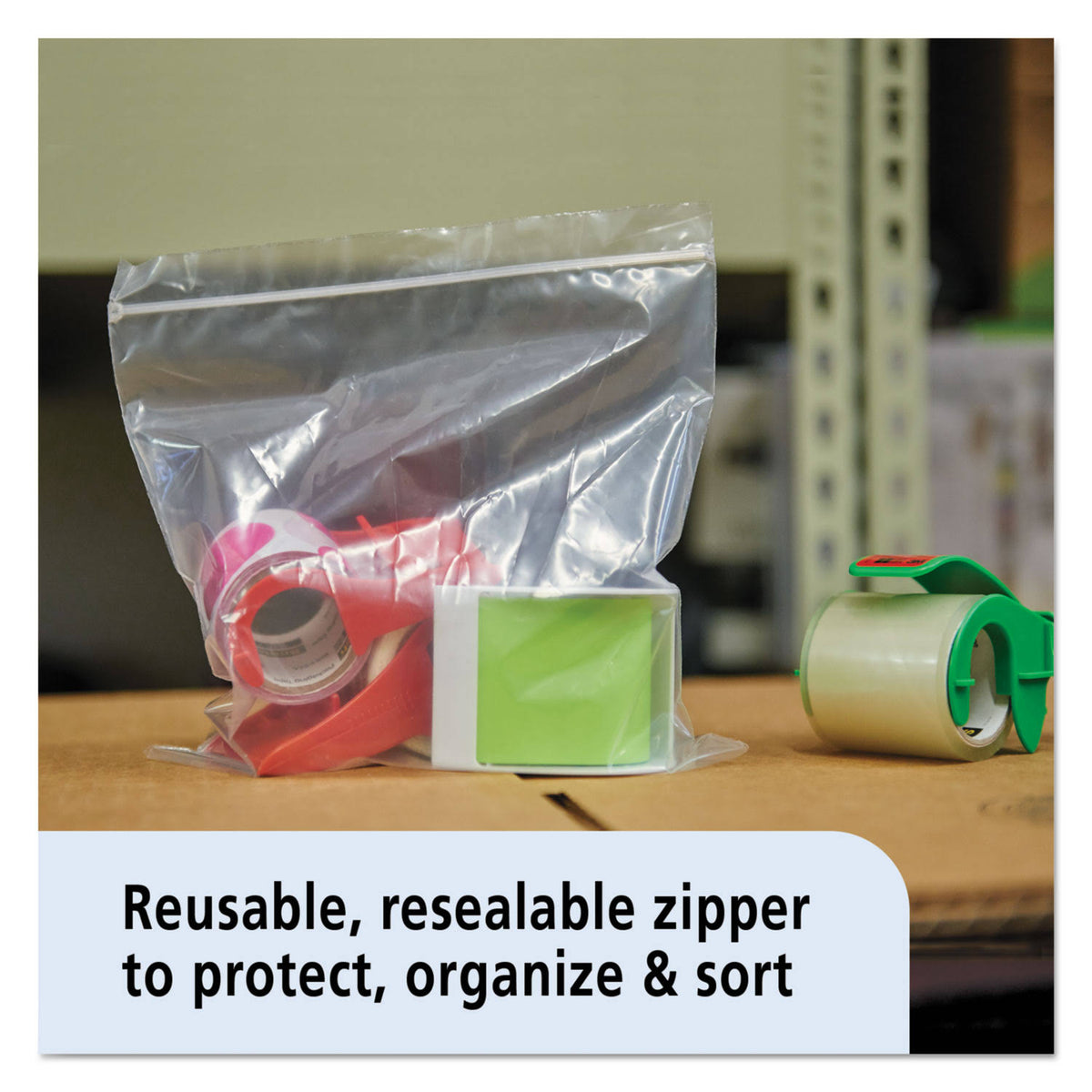 Clear 6 x 6 Zipper Seal Closure Bags, 1000/Carton K409