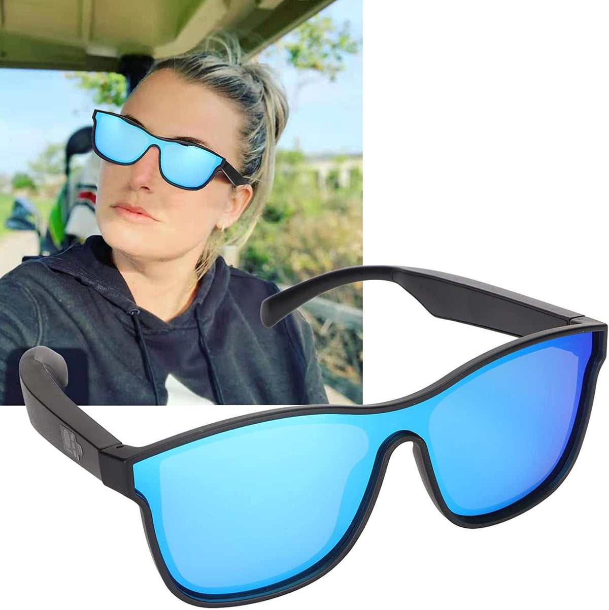 Audio Sunglasses with Open Ear Headphones, Sport Wireless Bluetooth G381151