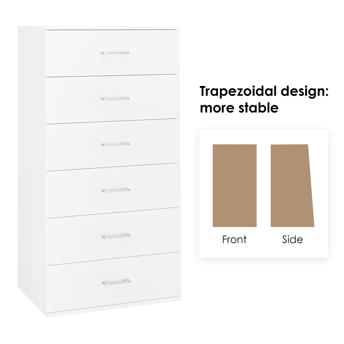 White 6 Drawer Wood Dresser Q9517