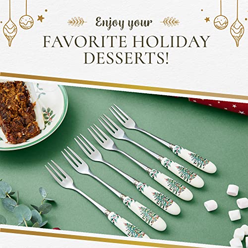 Set of 6 Stainless Steel Teaspoons with Porcelain Handles F21275