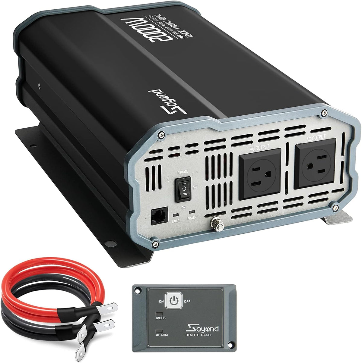 Pure Sine Wave 1000 Watt 12vdc to 120vac Car Inverter with Dual Ac Outlets Q72185
