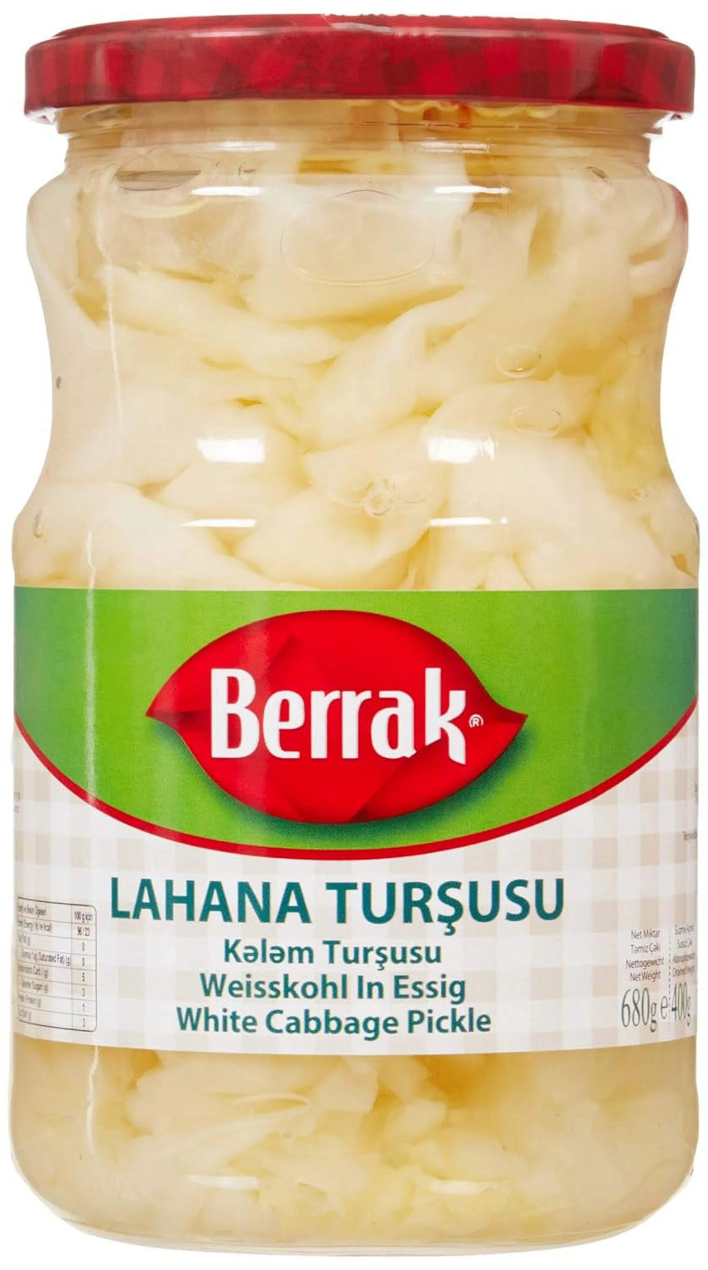 Cabbage Pickles 720 Ml Glass E173