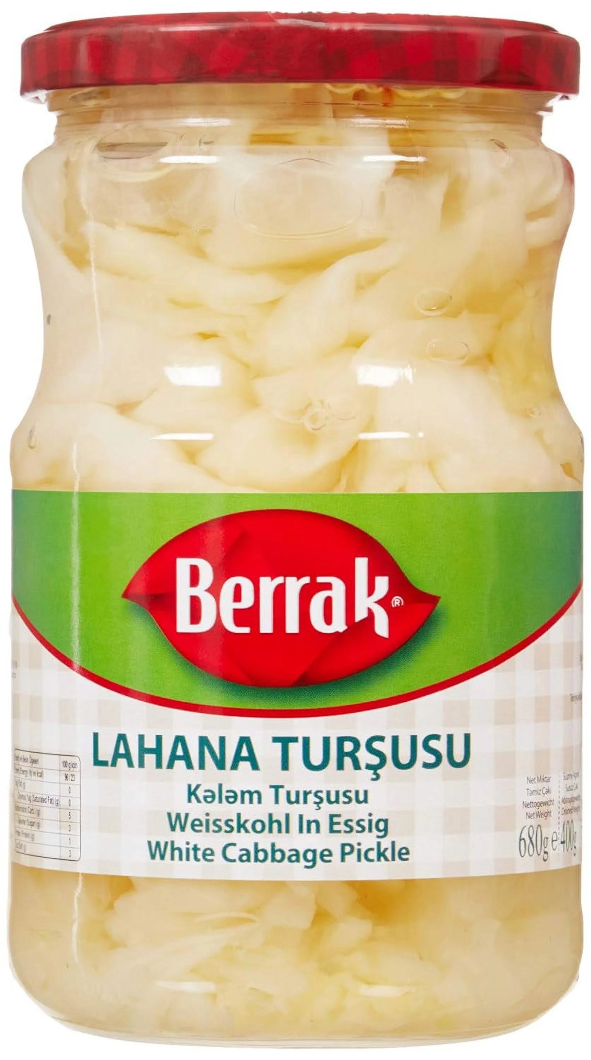 Cabbage Pickles 720 Ml Glass E173