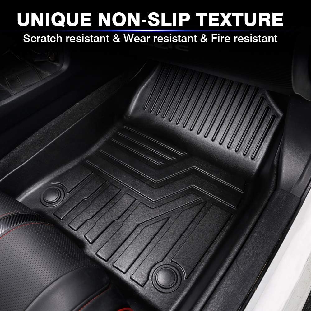 Black 2 Row Carpet Floor Liner Set P7433