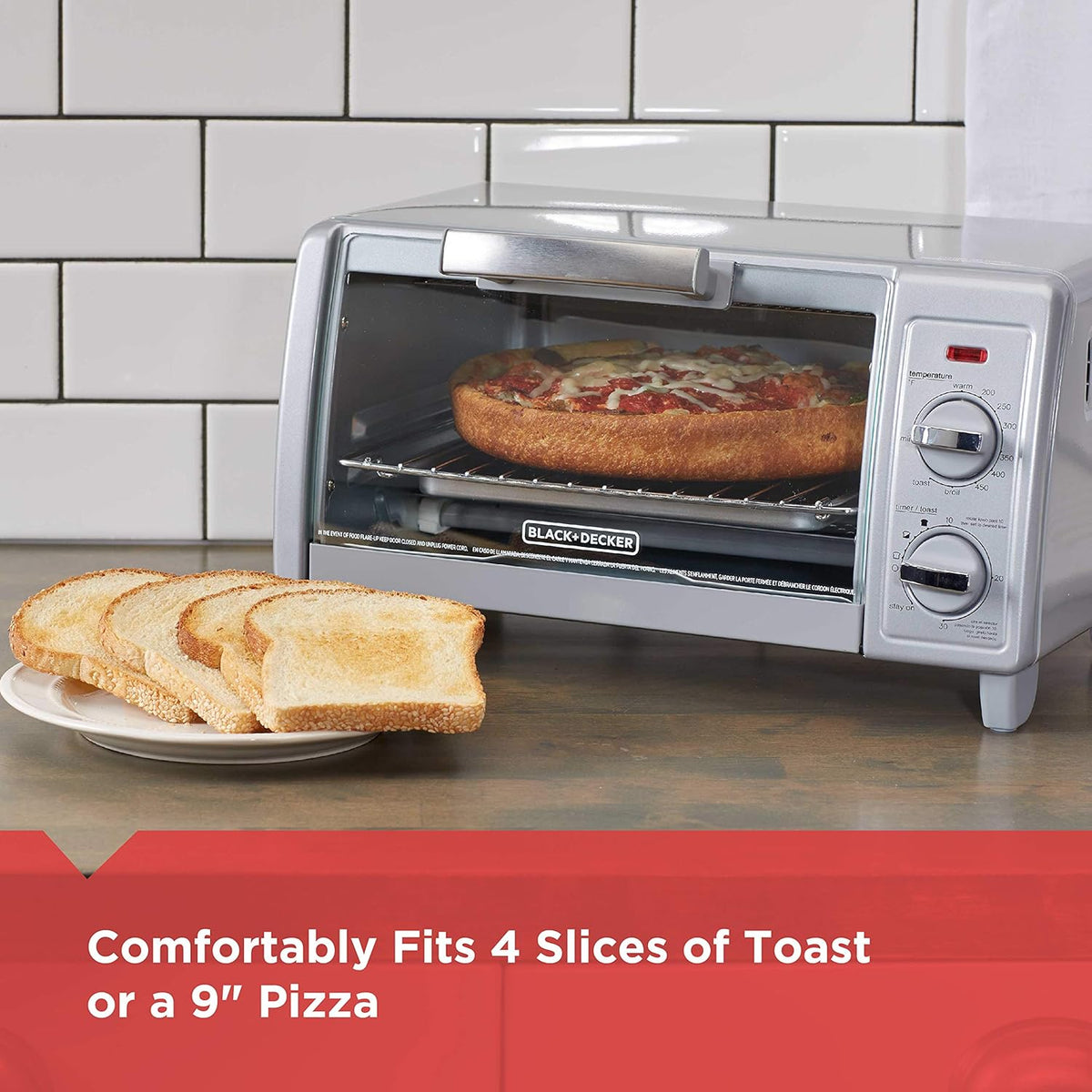 4-Slice Stainless Steel Toaster Oven U840099