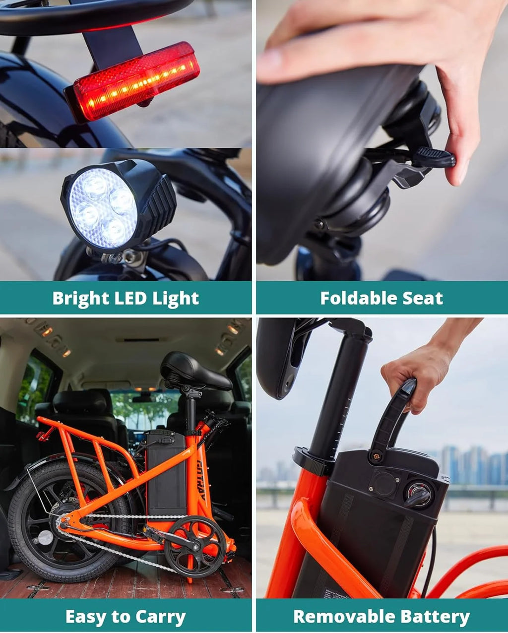 16" 350W Folding Electric Bike O1966