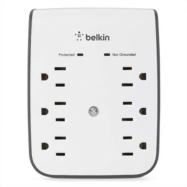 6 Outlets 2 USB Ports Wall Mount Surge Protector D413