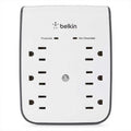 6 Outlets 2 USB Ports Wall Mount Surge Protector D413