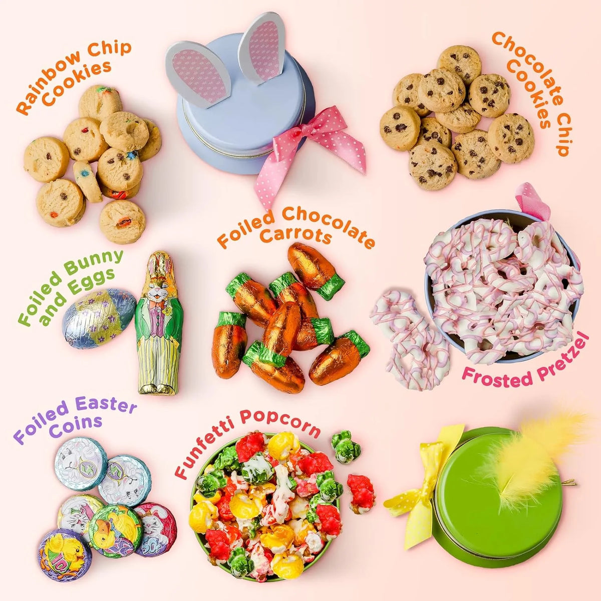 2 Count Easter Candy Bunny and Chick Tins W69702