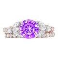 Purple Natural Amethyst 18k Gold Ring G353