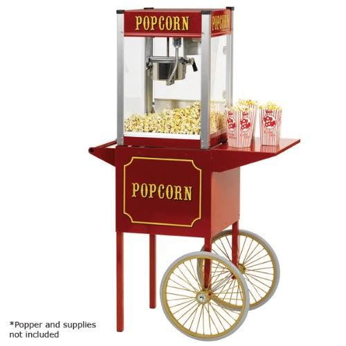 Small Popcorn Cart for 4-Ounce Poppers (Black / Chrome) L936