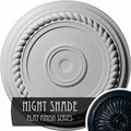 19 5/8x22OD x 1 1/2x22P Rope Ceiling Medallion, Hand-Painted Night Shade M15222